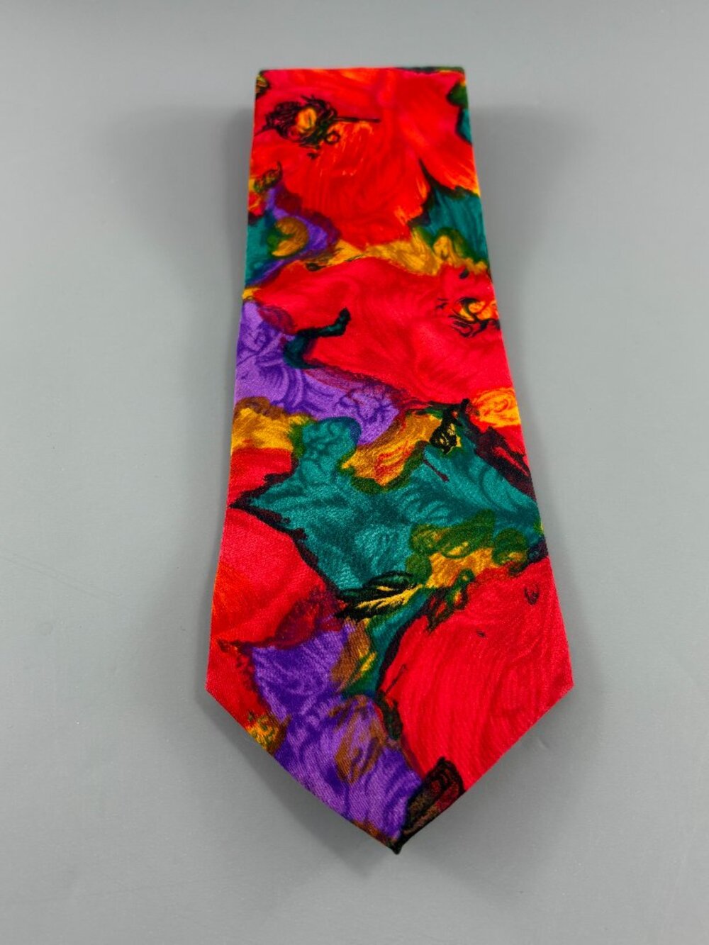Tango by Max Raab Multi Floral Men's Tie 3 3/4" x 59" Vintage